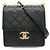 Borsa a Spalla Chanel Matelasse Pearl Chain Nero