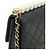 Borsa a Spalla Chanel Matelasse Pearl Chain Nero - vista 4