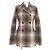 Christian Dior Check Wool Jacket Brown