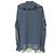 Autre Marque Camicetta in velluto Mila Owen con fiocco e volant a maniche lunghe Blu Blu navy - vista 2