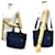 Borsa 2way in nylon e pelle Prada Nero Blu navy - vista 3