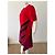 Autre Marque Abito Koché Rosso e Viola Color-block con Bordi in Pizzo Nero Porpora - vista 3