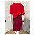 Autre Marque Abito Koché Rosso e Viola Color-block con Bordi in Pizzo Nero Porpora - vista 7