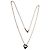 Tiffany & Co. Elsa Peretti Open Heart Halskette aus Jade und Silber Schwarz
