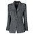 Chanel schwarze Schimmer-Tweed-Jacke mit CC-Knöpfen 34 FR