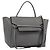 Céline CELINE Micro Belt Hand Bag Leather 2way Gray Gold Auth ka4768V Marrone D'oro