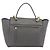 Céline CELINE Micro Belt Hand Bag Leather 2way Gray Gold Auth ka4768V Marrone D'oro - vista 2