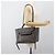 Céline CELINE Micro Belt Hand Bag Leather 2way Gray Gold Auth ka4768V Marrone D'oro - vista 26