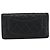 CHANEL Matelassé Long Wallet Lammfell Schwarz Silber CC Authentisch 180933 - Ansicht 2