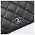 CHANEL Matelassé Long Wallet Lammfell Schwarz Silber CC Authentisch 180933 - Ansicht 8