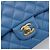 CHANEL Borsa Chain Double Flap Matelassé 25 in pelle di agnello blu e oro CC Auth 187037SAM D'oro - vista 19