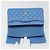 CHANEL Borsa Chain Double Flap Matelassé 25 in pelle di agnello blu e oro CC Auth 187037SAM D'oro - vista 23