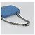 CHANEL Borsa Chain Double Flap Matelassé 25 in pelle di agnello blu e oro CC Auth 187037SAM D'oro - vista 7