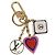 LOUIS VUITTON Metall-Schlüsselanhänger Game On White MP2913 LV Auth 185933M Weiß