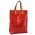LOUIS VUITTON Borsa Monogram Vernis Reade MM Rosso Rouge M91086 LV Auth 185756