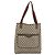 Bolsa Tote GUCCI GG Supreme Web Sherry Line PVC Bege Auth 187804 - vista 13