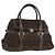 Bolso de Mano FENDI Zucca Canvas Negro Marrón Auténtico 186332 Castaño