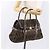 Bolso de Mano FENDI Zucca Canvas Negro Marrón Auténtico 186332 Castaño - vista 26