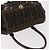 Bolso de Mano FENDI Zucca Canvas Negro Marrón Auténtico 186332 Castaño - vista 6