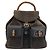 Mochila GUCCI Bamboo de ante azul marino y oro 003 2058 0016 Auth 183957 Dorado - vista 13