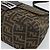 FENDI Borsa a Spalla Mamma Baguette in Tela Zucca Nero Marrone Autentica 187565SAV - vista 14