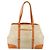 Tote Sac cabas PRADA en toile beige argenté Auth ka4818V - vue 2