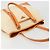 Tote Sac cabas PRADA en toile beige argenté Auth ka4818V - vue 7