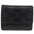 Céline CELINE Triomphe 3 Fold Wallet Leather Black Gold Auth 186148M Golden - view 13