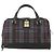 Borsa Boston Burberrys Nova Check in tela Navy Gold Auth 184536 D'oro Blu navy - vista 13