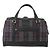 Borsa Boston Burberrys Nova Check in tela Navy Gold Auth 184536 D'oro Blu navy - vista 2