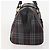 Borsa Boston Burberrys Nova Check in tela Navy Gold Auth 184536 D'oro Blu navy - vista 3