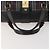 Borsa Boston Burberrys Nova Check in tela Navy Gold Auth 184536 D'oro Blu navy - vista 7