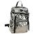 PRADA Backpack PVC Canvas Silver Auth 184815M Silvery