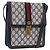 Borsa a tracolla GUCCI GG Supreme Sherry Line PVC Blu Navy Oro Auth 187772 D'oro