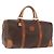 Céline Borsa Boston CELINE Macadam Canvas PVC Pelle Marrone Oro Auth 185993 D'oro