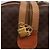 Céline Borsa Boston CELINE Macadam Canvas PVC Pelle Marrone Oro Auth 185993 D'oro - vista 18
