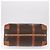 Céline Borsa Boston CELINE Macadam Canvas PVC Pelle Marrone Oro Auth 185993 D'oro - vista 5