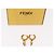 Orecchini FENDI Aurochre Rhinestones Pierce metallo Gold Auth SW2373V D'oro - vista 18