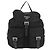 Zaino PRADA Nylon Nero Argento Auth 179537 - vista 13