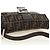 FENDI Zucca Canvas Mamma Baguette Shoulder Bag Black Brown Auth 185961SAM Marrone Nero - vista 6