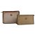 Céline CELINE Fendi Macadam Canvas Zucchino Canvas Bag PVC 2 Set Beige Auth 187404