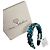 Autre Marque Faiza Khailova Cerchietto con perline e cristalli blu Bianco Metallico