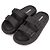 Autre Marque Black Rubber Double-Strap Flat Sandals