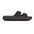 Autre Marque Black Rubber Double-Strap Flat Sandals - view 2