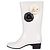 Chic Chanel White Rubber Boots Size 36 Pre-owned