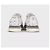 Baskets en textile blanc Chanel avec bout contrasté Taille 36 Occasion - vue 4