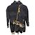 Moschino Teen Hoodie Leder-Optik Schwarz Grau