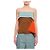 Fendi Top Senza Spalline Colorblock Marrone Rosso Blu chiaro - vista 5