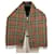 Burberry Sciarpa in lana Nova Check Nero Rosso Beige