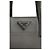 Prada Borsa Tote in Pelle Saffiano Grigio - vista 2